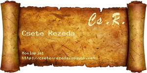Csete Rezeda névjegykártya